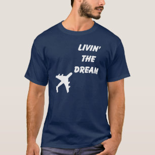 白の夢住んでいます Tシャツ