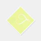 白の大きいモノグラエレガントム |パステルライム スタンダードカクテルナプキン (角)