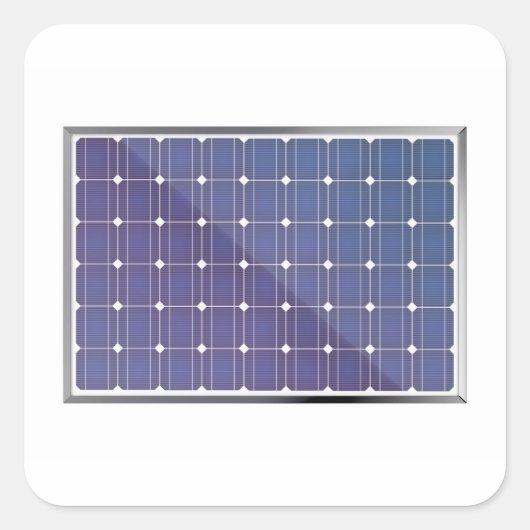 白の太陽電池パネル スクエアシール (正面)
