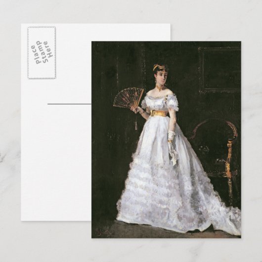 白の女性 ポストカード (正面/裏面)