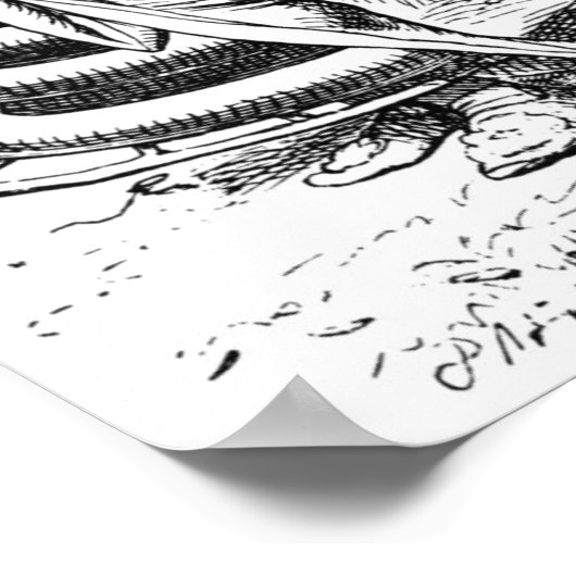 白の女王さまとアリス ポスター (角)