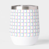 白の対称グラデーショ市松模様にン・パターン・フレーム (背面)