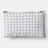 白の対称グラデーショ市松模様にン・パターン・フレーム アクセサリーポーチ (裏面)