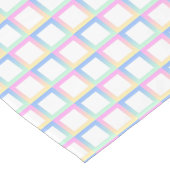 白の対称グラデーショ市松模様にン・パターン・フレーム ショートテーブルランナー (コーナー)