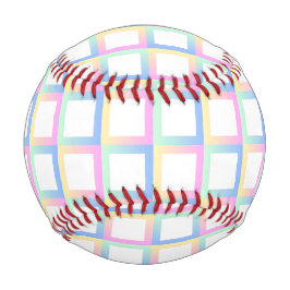 白の対称グラデーショ市松模様にン・パターン・フレーム 野球ボール