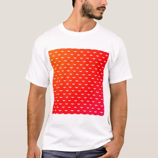 白の小さいこうもり赤 Tシャツ (正面)