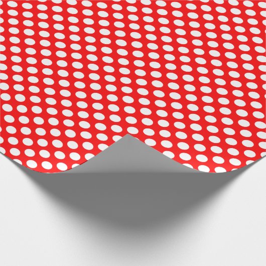 白の小さいサイズの水玉模様 ラッピングペーパー (角)