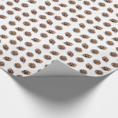 白の小型マツ円錐形 ラッピングペーパー (角)