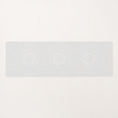 白の幾何学模様 ヨガマット (裏面(横))