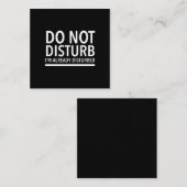 白の引用文を乱おもしろいさない スクエア名刺 (正面/裏面)