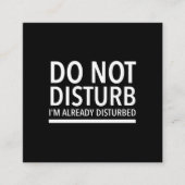 白の引用文を乱おもしろいさない スクエア名刺 (正面)