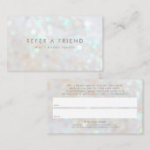 白の微妙なグリッター《写真》ぼけ味が友人カードを参照 紹介カード (正面/裏面)