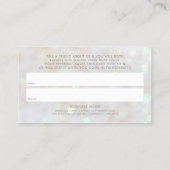 白の微妙なグリッター《写真》ぼけ味が友人カードを参照 紹介カード (裏面)