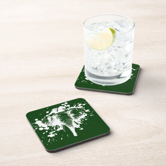 白の怒っている象 コースター (右側)