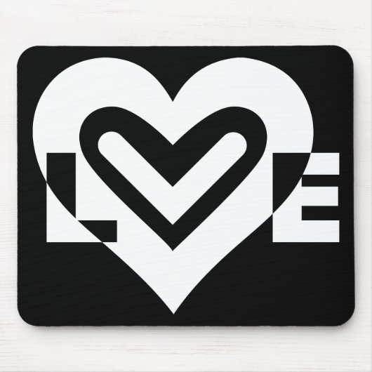 白の愛 マウスパッド (正面)