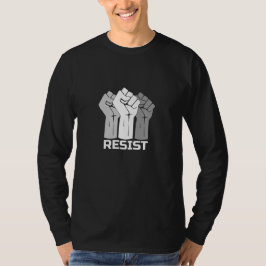 白の抵抗の握りこぶし 0003 Tシャツ