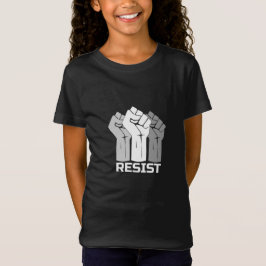 白の抵抗の握りこぶし 0003 Tシャツ