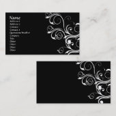 白の抽象的なヴィンテージ 名刺 (正面/裏面)