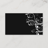 白の抽象的なヴィンテージ 名刺 (裏面)