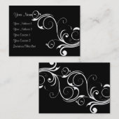 白の抽象的なヴィンテージ 名刺 (正面/裏面)