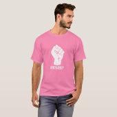 白の握りこぶしレジスト Tシャツ (正面フル)
