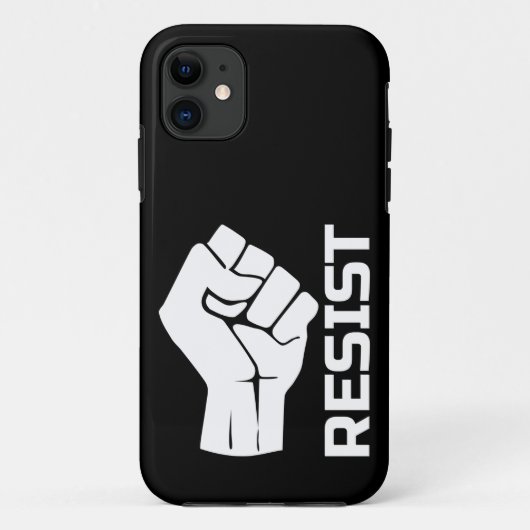 白の握り拳レジスト - 0002 Case-Mate iPhoneケース (裏面)