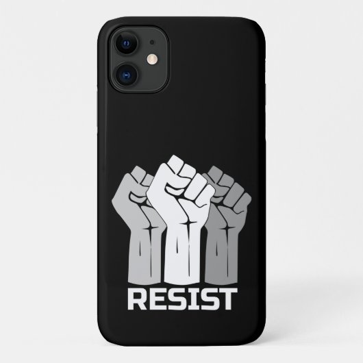 白の握り拳レジスト - 0003 Case-Mate iPhoneケース (裏面)