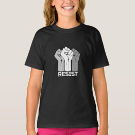 白の握り拳レジスト - 0003 Tシャツ