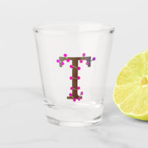 白の文字T装飾イニシャル