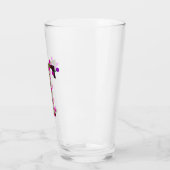 白の文字T装飾イニシャル タンブラーグラス (左)