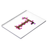 白の文字T装飾イニシャル ノートブック (左側)