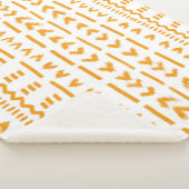 白の日泥布アフリカパターンのパス シェルパブランケット (3/4)