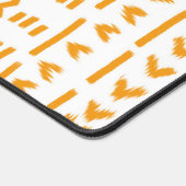 白の日泥布アフリカパターンのパス デスクマット (コーナー)