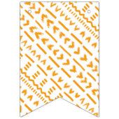 白の日泥布アフリカパターンのパス バンティングフラッグ (第1の旗)