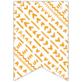 白の日泥布アフリカパターンのパス バンティングフラッグ (第3の旗)