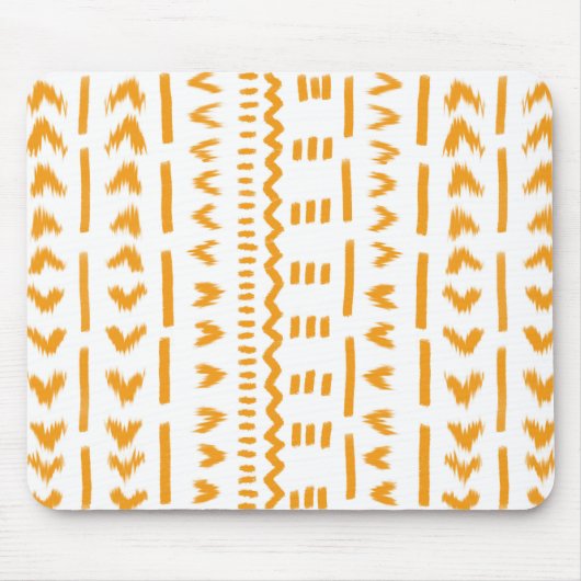 白の日泥布アフリカパターンのパス マウスパッド (正面)