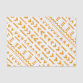 白の日泥布アフリカパターンのパス 薄葉紙 (正面)