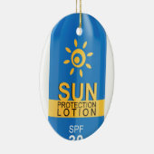 白の日焼け止めのローション セラミックオーナメント (右)