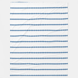 白の暗いWedgewoodの青の帆立貝 フリースブランケット