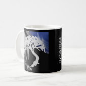 白の木のマグ コーヒーマグカップ (正面左)