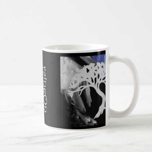 白の木のマグ コーヒーマグカップ (右)