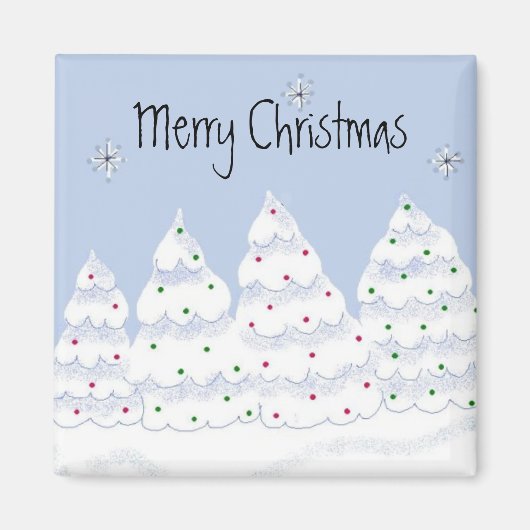 白の木 マグネット (正面)