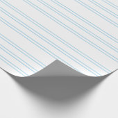 白の柔らかい青い縞、ギフト用包装紙 ラッピングペーパー (角)