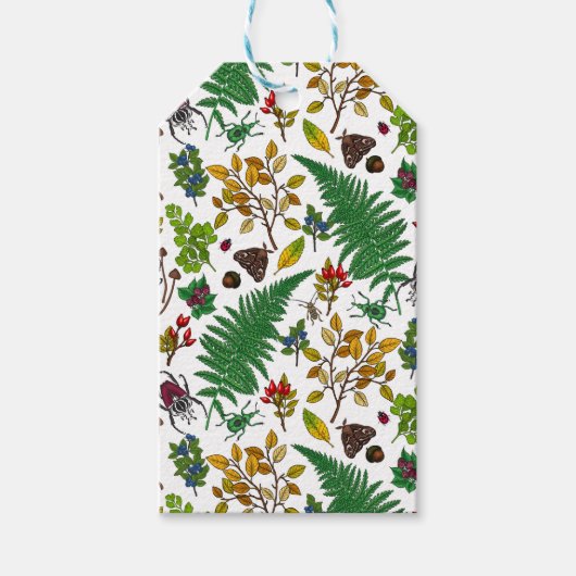 白の森の実葉、とバグ ギフトタグ (正面)