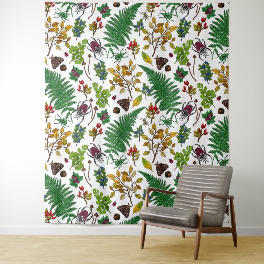 白の森の実葉、とバグ タペストリー (インサイチュ)