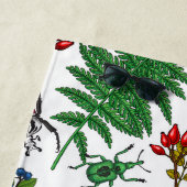 白の森の実葉、とバグ ビーチタオル (インサイチュ)