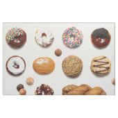 白の正気でないドーナツ、ヤード生地 ファブリック (ファットクウォーター)