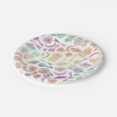 白の水彩画および金ゴールドの人気があるな記号 ペーパープレート (アングル)