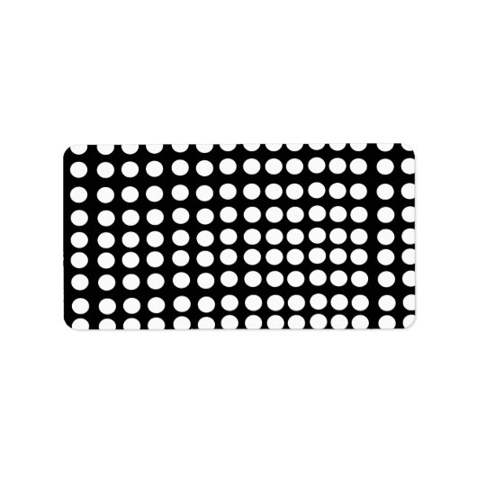 白の水玉模様ラベル ラベル (正面)