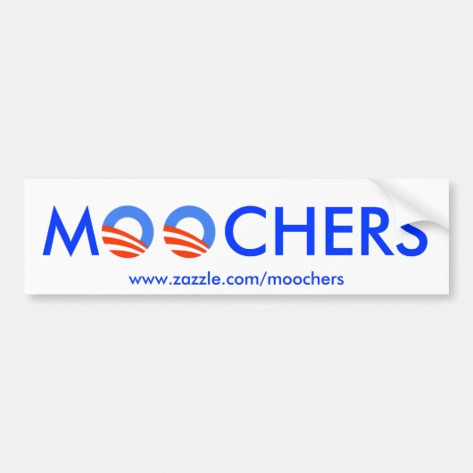 白の浮浪者のバンパーステッカー バンパーステッカー (正面)